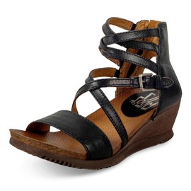 Miz Mooz Women's SHAY Sandal, Black, 40 M EU/9 US