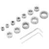 Broco Drill Guide Depth Stop Collars Drill,12pcs 3-16mm Stainless Steel