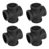 1" Black Pipe Fittings 4-Way Cross Fitting - Home Expert