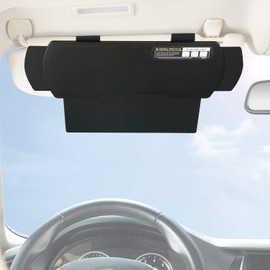 TFY Car Visor Extender TFY Anti-Glare Sun Visor Extender Windshield and Side Window Sunshade and UV Rays Blocker (1 Piece) (Black)