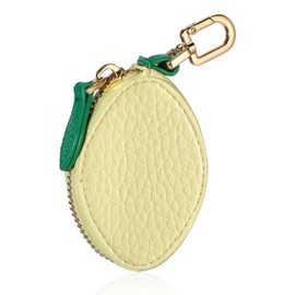 YBEATY Lemon Zipper Pouch Keychain Lemon Shaped Coin Purse with Keychain Mini Wallet Zipper Pouch Small Coin Purse Cute PU Leather Bag Keyring Cute Fashion Aesthetic Accessory for Women