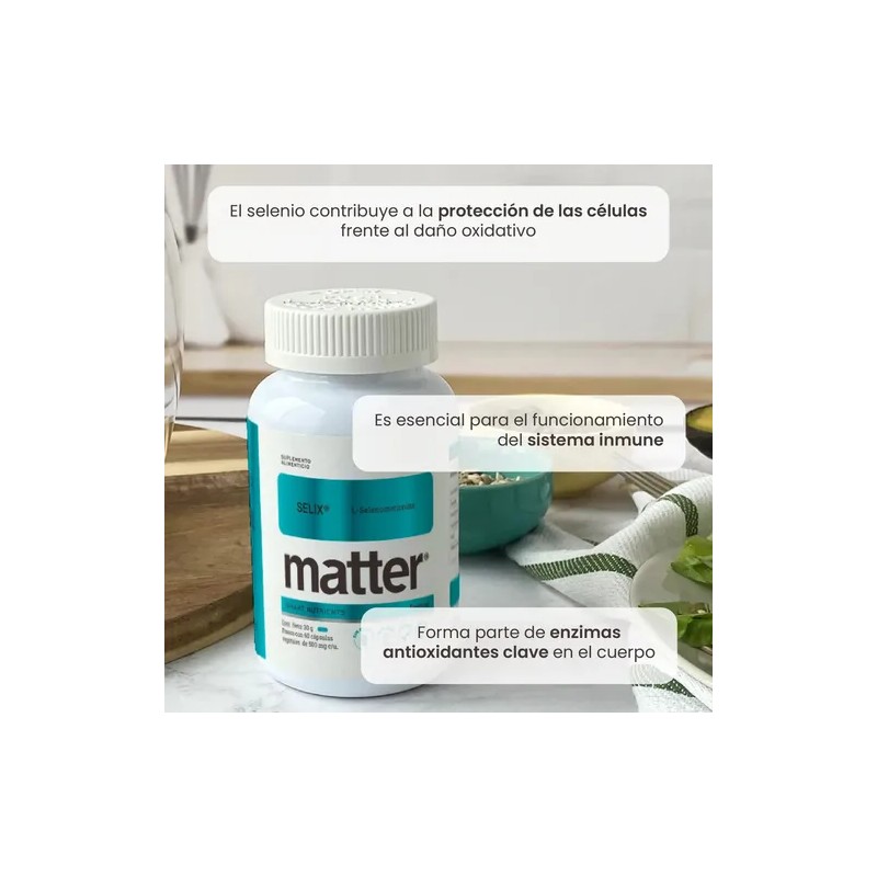 Matter Selix Suplemento Selenio Apoyo Antioxidante Protección Celular Cápsulas