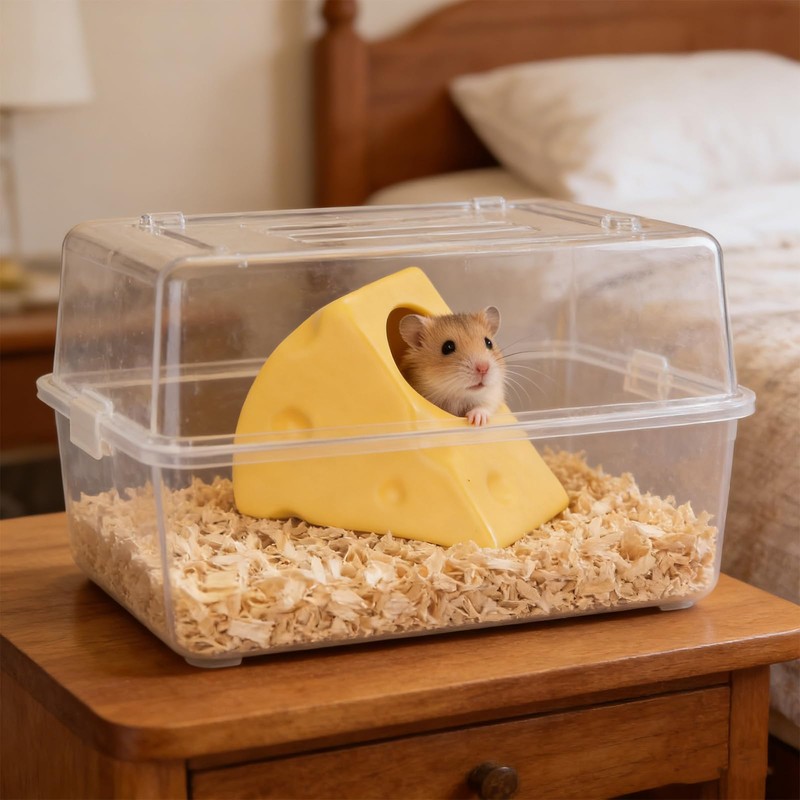 LIOOBO Hamster Hideaway Ceramic Cheese Mold Pet Bed Cooling Effect