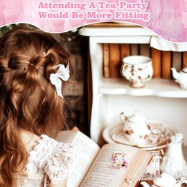 Tea Party Favor Bookmark, Tea Party Favors for Women Garden Chinese Afternoon Tea Cup Themed Party Favors Gifts Bulk for Kids Girls Teens, 10Pcs