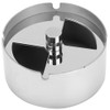 MAGT Rotating Ashtray, Windproof Round Rotating Ashtray, Stainless Steel Wind