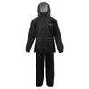 Zorax Black (13-14 Years) Waterproof Rain Suit Boys Girls Light
