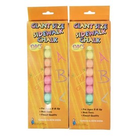 Two 12 pks of Giant Size Sidewalk Chalk - Multiple Colors