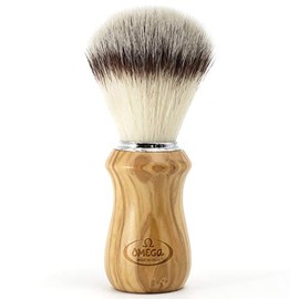 Omega 46832 - Pennello da Barba in fibra Hi-Brush - Ulivo