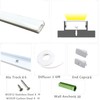 THMOOTHER LED Strip Pre-Drilled U Channel Diffuser 6-Pack 3.28FT,Surface Mounted