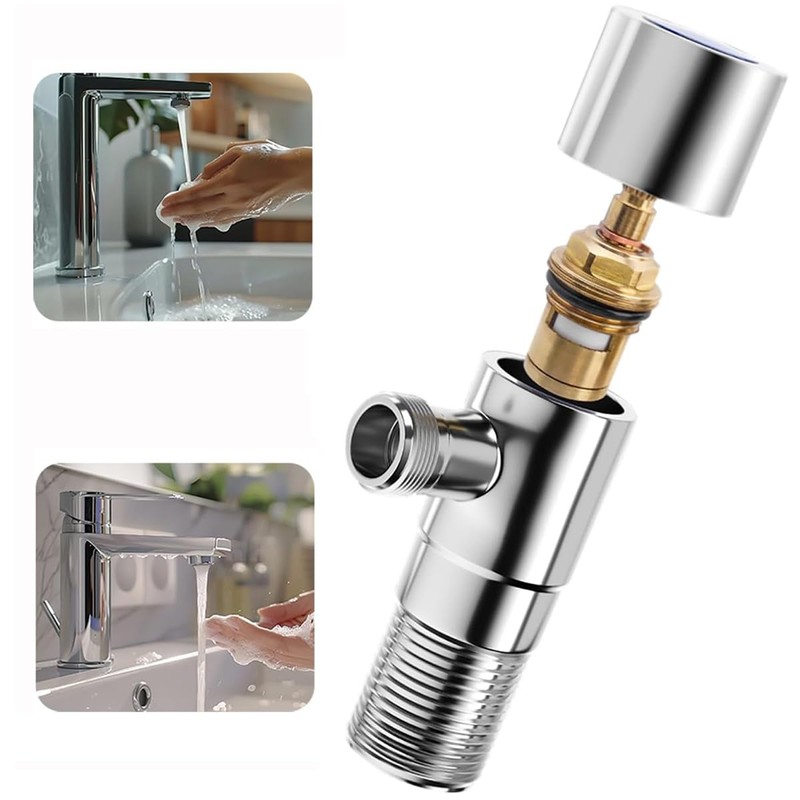 Wolfride 2Pcs Faucet Cartridge Replacement, 20 Teeth G1/2" Brass Ceramic