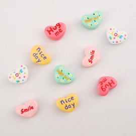 10 Pcs Cute Fridge Magnets, Heart Magnets, Colorful Love Heart Refrigerator Magnets for Fridge Office Whiteboard Cabinet School Locker, Small Decorative Magnets for Refrigerator