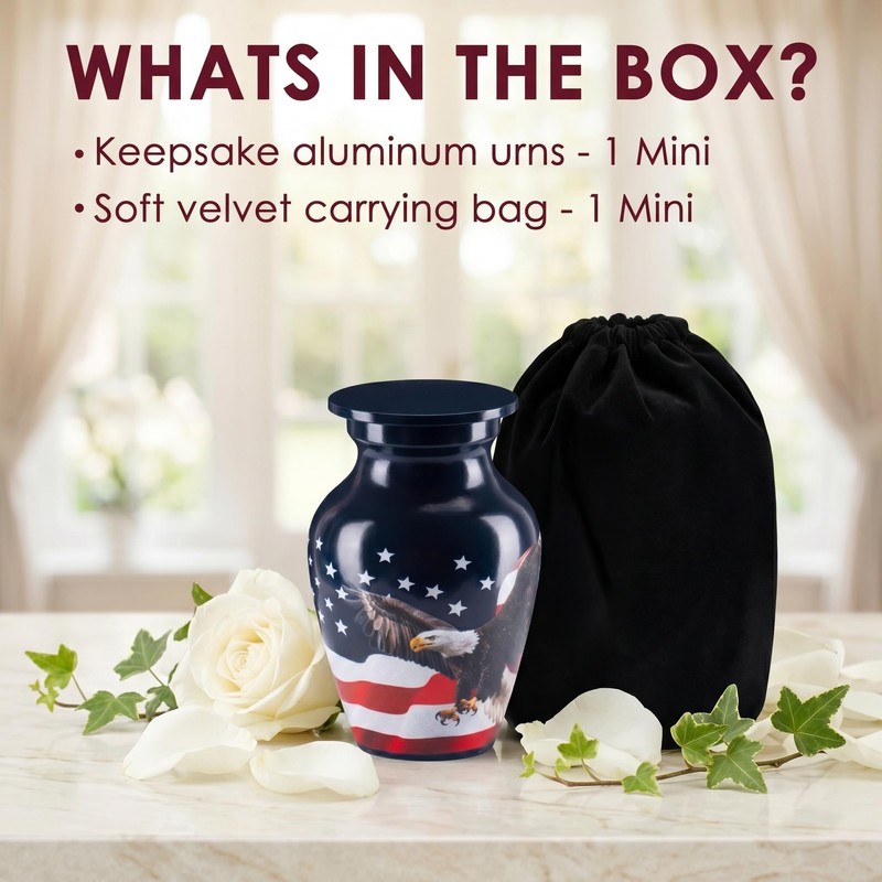 Handcrafted Urn for Ashes Mini Metal Decorative Cremation Sharing Urns,