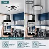 JERANDO Modern LED Ceiling Light Fixture, 21W Sputnik Flush Mount