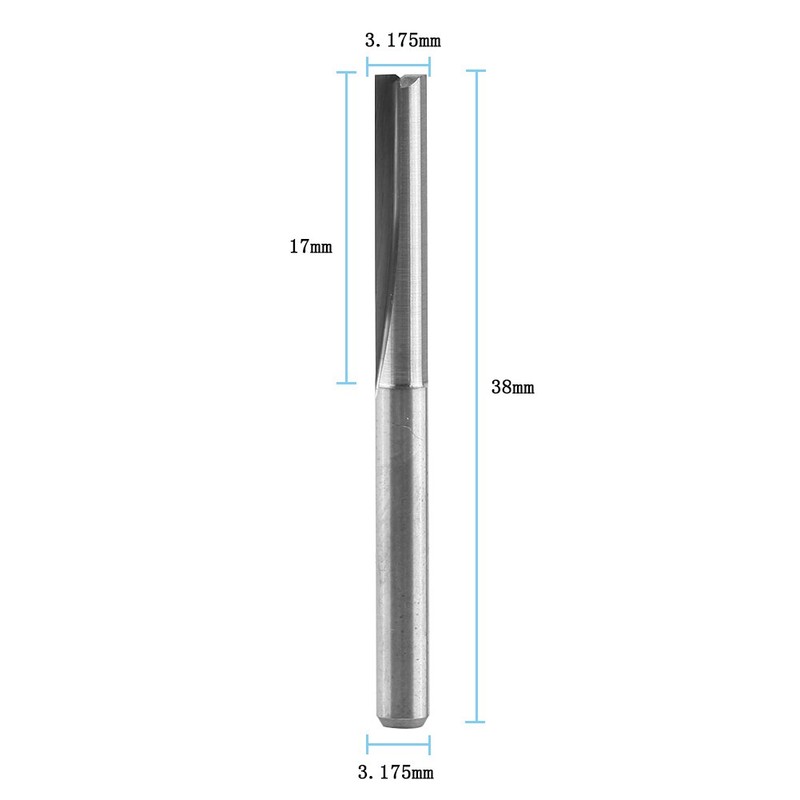 10pcs 3.175mm carburo de tungsteno Fresa CNC Fresa de corte