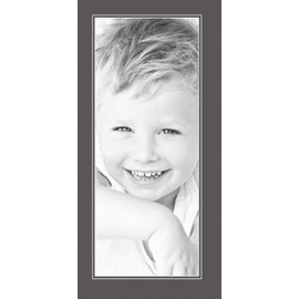 10x25 Cinder / Charcoal Custom Mat for Picture Frame with 6x21 opening size (Mat Only, Frame NOT Included)