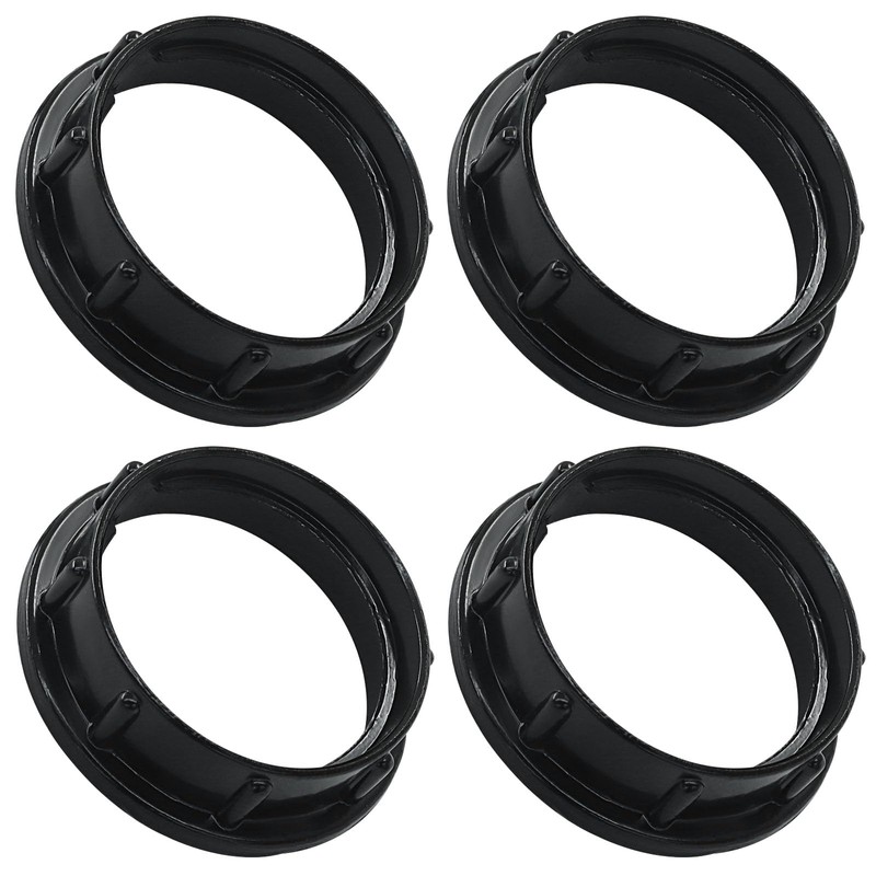 Hitefu 4 Pcs Aluminum Lamp Shade Adapter Rings, E26 Black