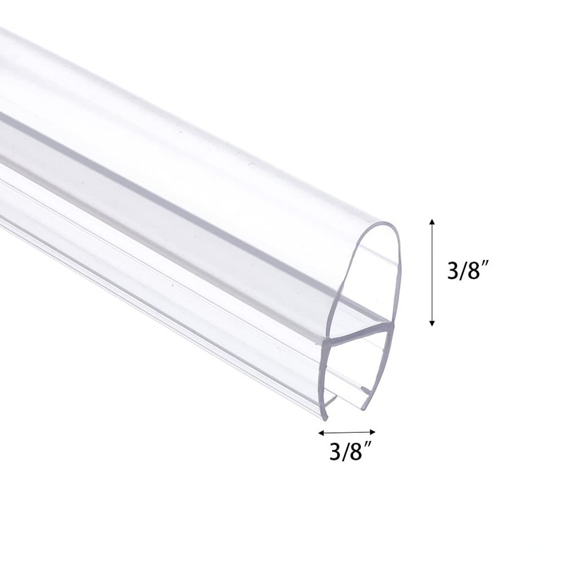 78" Frameless Shower Door Side Seal Shower Sweep and Side