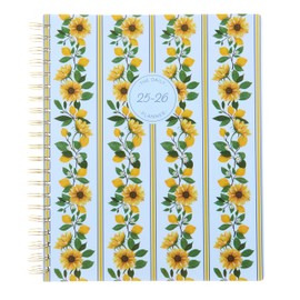Gartner Studios 2025 Planner, 2025-2026 Monthly Weekly Planner, Lemon Design Cover, Gold Spiral Bound, Includes Sticker Sheet, 9.125" x 11", 1-Count