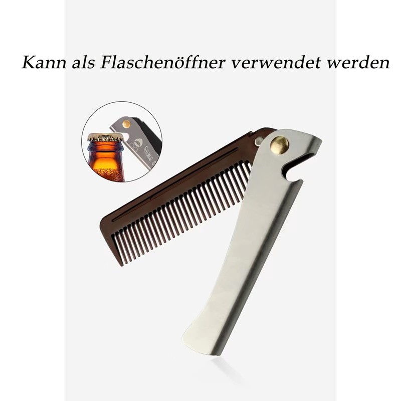 Foldable Comb Beard Comb with Corkscrew Comb Men Professional Styling
