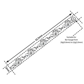 GAGABODY Nose Chain Nose Ring Chain 32mm Nose Chain Piercing Silver Earring Chain Nipple Chain with CZ Across Nose Nose to Ear Chain Jewelry Double Nose Ring with Chain G23 Titanium Nostril Jewelry