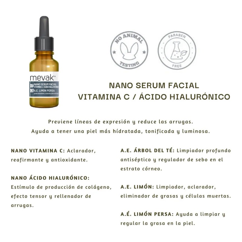 Nano Serum Facial Nano Vitaminado C Hidrata Y Nutre La