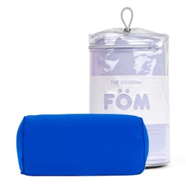 Brookstone Squishy FOM Cushion Pillow - The Original Stretchy, Comfy, Colorful Pillow for Neck, Lumbar Support, and Bed - Ideal for Sleeping, Car, and Travel - Small Pillow, Blue, 12 x 7 Inches
