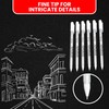 SOMCO - Pack Of 6 White Gel Pens - Fine