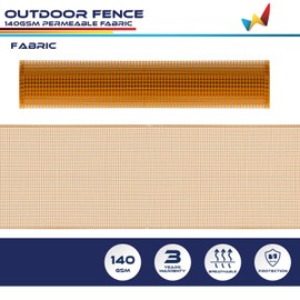 Windscreen4less Outdoor Garden Fence Mesh Netting Roll Temporary Fencing for Backyard Rabbits Chickens Poultry Vegetable Dogs 6'H x 24'L Orange