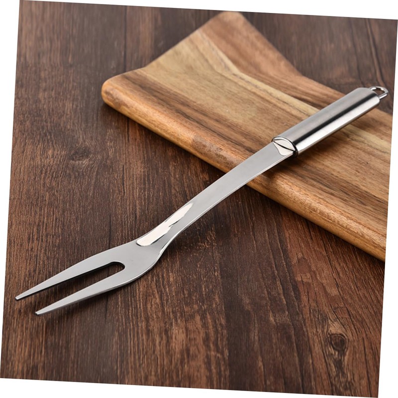 BESPORTBLE 2pcs Stainless Steel BBQ Forks Elegant Serving Forks for