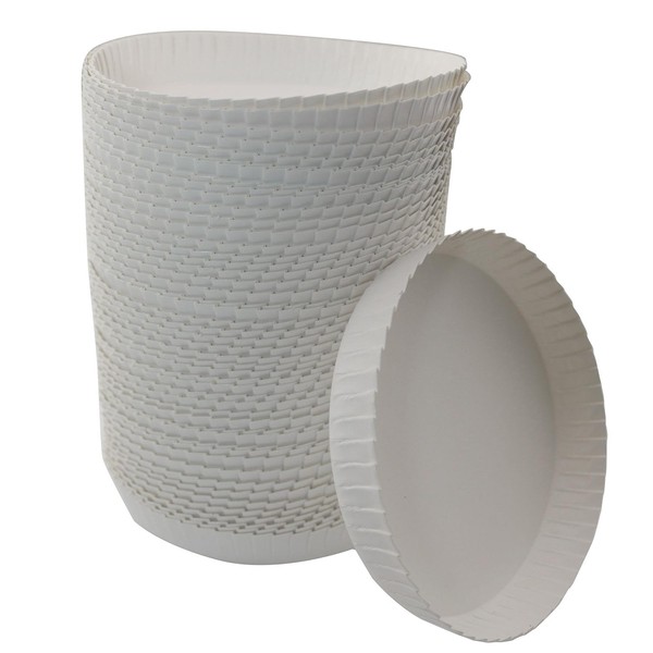 XGNG 100pcs White Disposable Paper Cup Lid For Home Kitchen