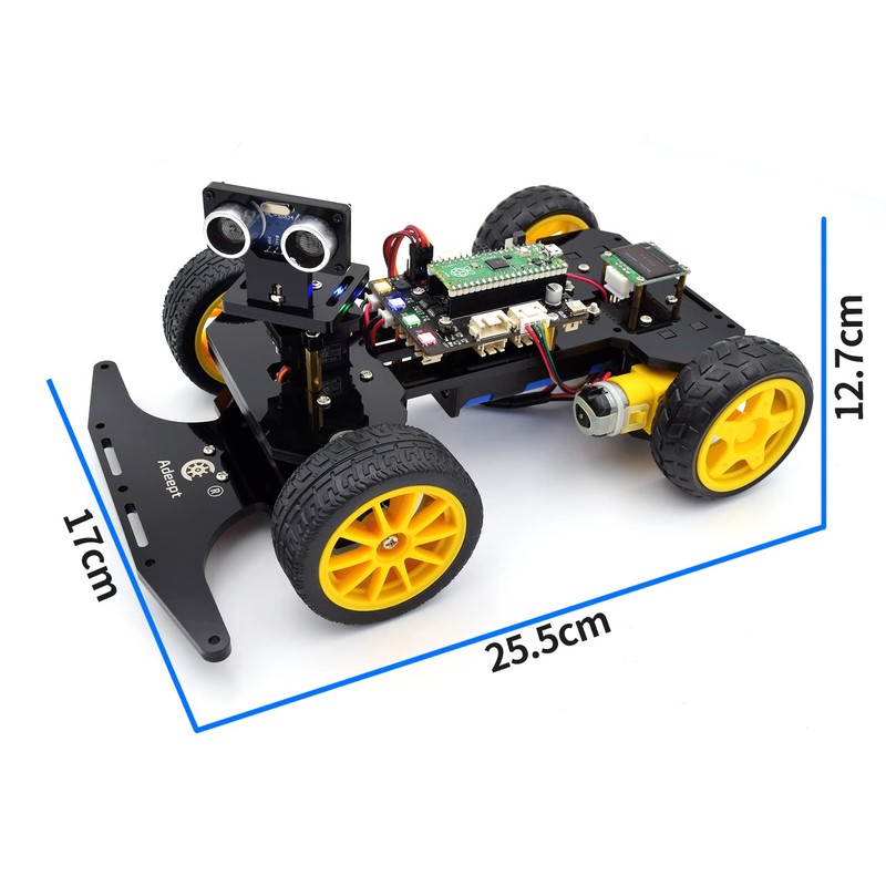 Adeept Smart Car Kit Compatible with Raspberry Pi Pico, Line