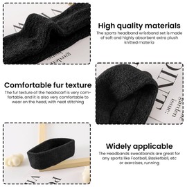 maxtachi 3 PCS Headband Sweatband, Sports Headbands for Men Women, Sweat Bands Absorbent for Sports, Elastic Moisture Wicking Workout Mens Headband for Gym Camping Exercise Basketball Sports