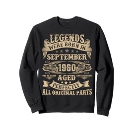 September 1960 65 Year Old Bday Gifts For Men 65th Birthday Sweatshirt