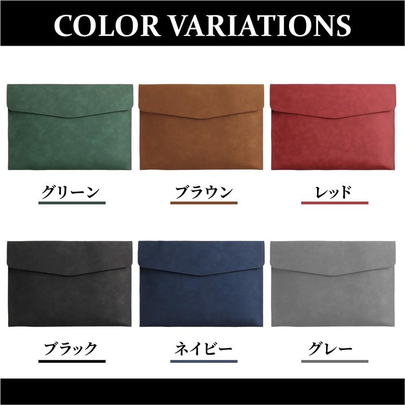 KASSAI PU Leather Document Case Large Capacity Magnetic Closure Inspected