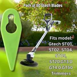 FIND A SPARE 60Pcs Plastic Blades Compatible with Gtech ST01 ST02 ST04 ST05 ST20 GT3.0 GT4.0 GT50 Grass Trimmer Strimmer (Pack of 60)