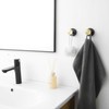 Beelee 4-Pack Robe Towel Hooks Gold+Black, Wall Hooks Coat Hooks