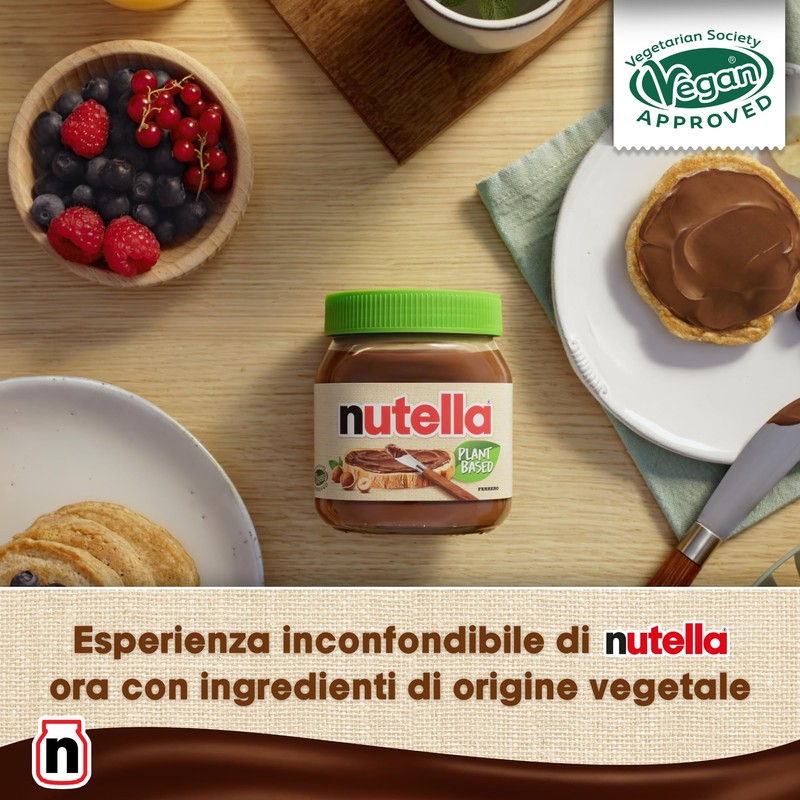 Nutella Plant-Based - Crema Spalmabile alle Nocciole e Cacao, Vegana,