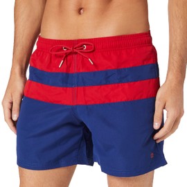 Schiesser Men's Badehose Badeshorts Swim Trunks, Blue, 32