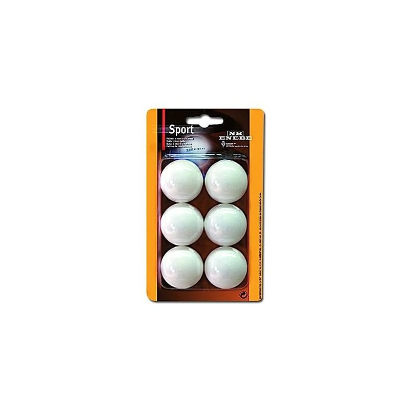 Enebe SPORT Table Tennis Balls 6 Pack White