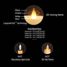 CozierGlow Flameless Taper Candles Flickering with Remote and Timer, 3D Moving Flame Taper Candle Battery Operated to 400 Hours, 9 Inch Window Candles, (White)