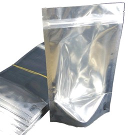 Sohler Stand up Pouch 5"x 7.8" with Zip Lock Closure Top Notch Food Storage Packaging Bag, Clear Front - Silver Back (5"x 7.8", 100 PCS, Clear/Silver)