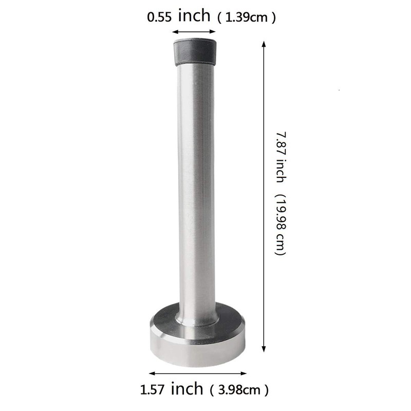 Long Door Stops, 8 Inch Stainless Steel Doorstop, Brushed Door