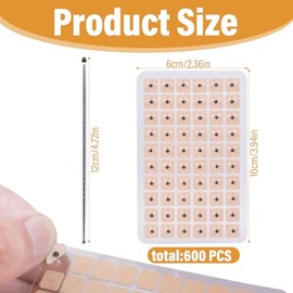 ZORVUJI ZORVUJI 600 PCS Ear Seeds Akupunkturpflaster, Ohrakupunktur Sticker, Akupressurstift Edelstahl, Meridian Stimulation, Akupressur Set fr Narbenpflege und Muskelentspannung