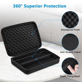 FINPAC Semi-Hard Carrying Case for AKAI Professional MPK Mini MKII & MK3 & MPK Play | Alesis V Mini 25 Key USB MIDI Keyboard Controller Case with Cable Slot for Business, Travel (Black)