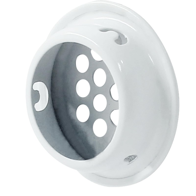 Auvotuis 20Pcs Circular Air Vents White Soffit Vent, Stainless Steel