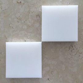 HDPE (High Density Polyethylene) Plastic Sheet 1/4" x 12" x 12" Natural