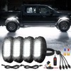 4Pods Metal Pure White LED Rock Lights Kit with Switch
