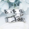 Gleamart Inspirational Ring Stainless Steel Engraved Dandelion Flower Ring Gift