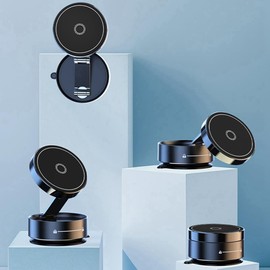 Comphic Q12 Magnetic Car Phone Holder Foldable 360° Adjustable Bracket forSmartphone Magnet Vacuum Suction Cup Stand