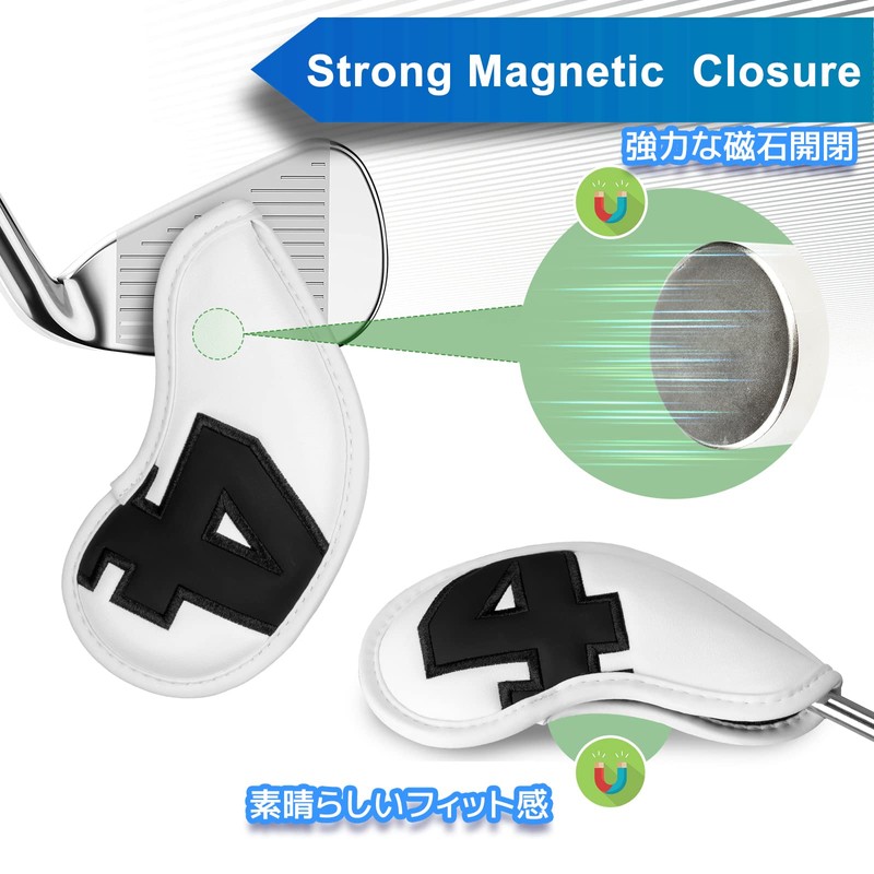 Golf Iron Cover Magnetic Wedge Cover Club Head Cover Set